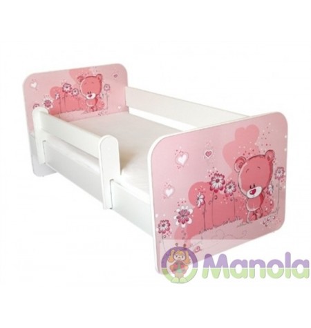 Manola B pink maci gyerekágy levehető leesésgátlóval