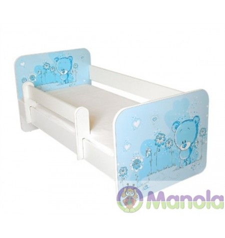 Manola B kék maci gyerekágy levehető leesésgátlóval