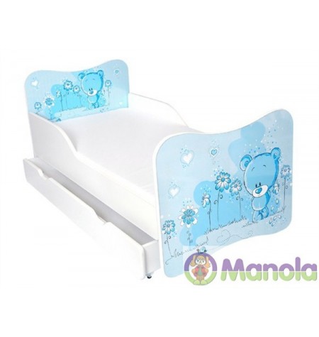 Manola A Blue Bear gyerekágy ágyneműtartóval