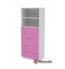 Manola C Pink DB gyerekszoba szekrény