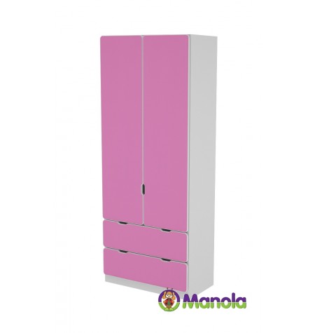 Manola C Pink D2B gyerekszoba szekrény