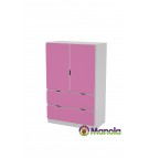 Manola C Pink UL gyerekszoba szekrény