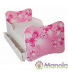 Manola A Virágos gyerekágy ágyneműtartóval